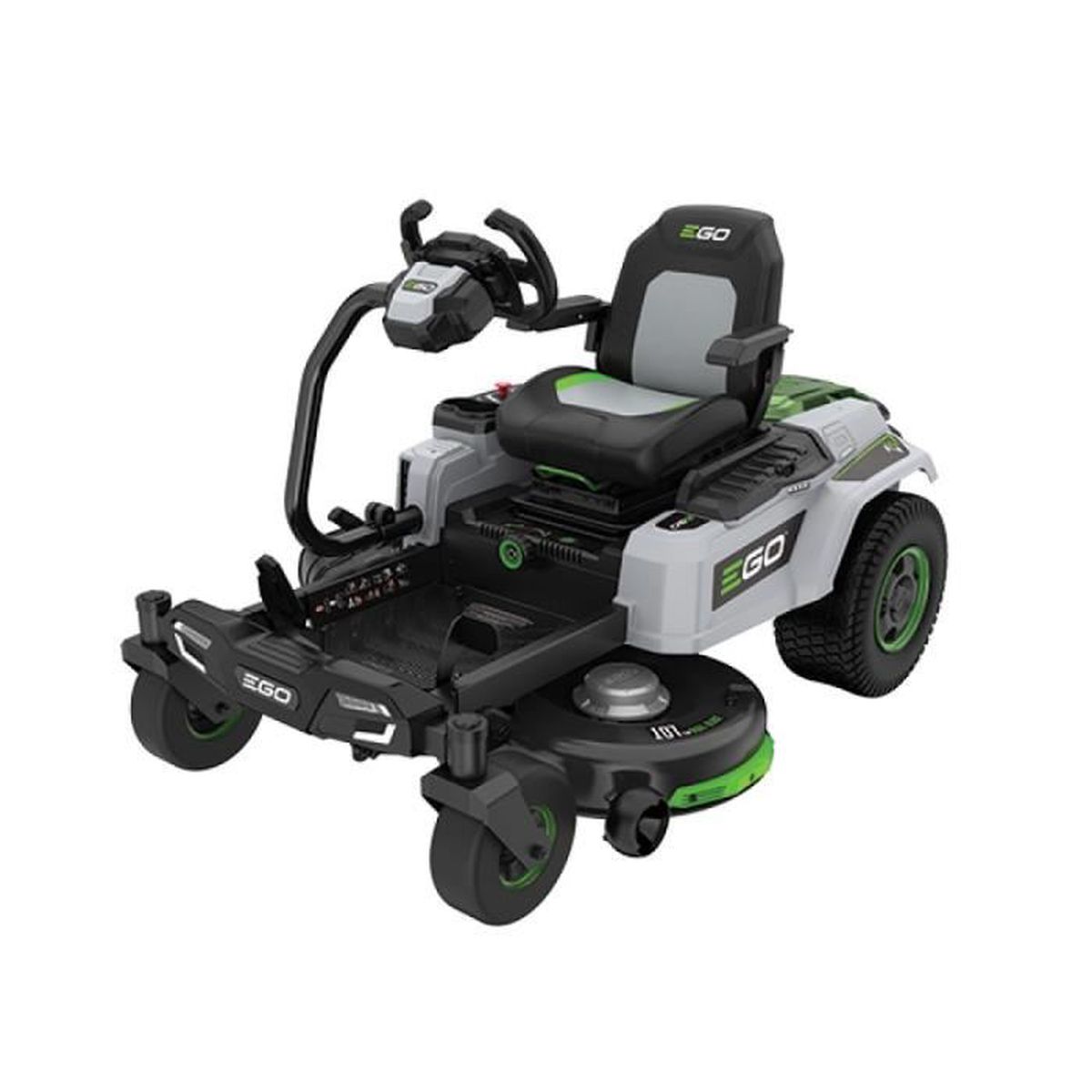 Tondeuse autoportée Z6 à volant, 107 cm coupe, braquage zéro + 4 batteries 2x 10Ah 2x 5Ah