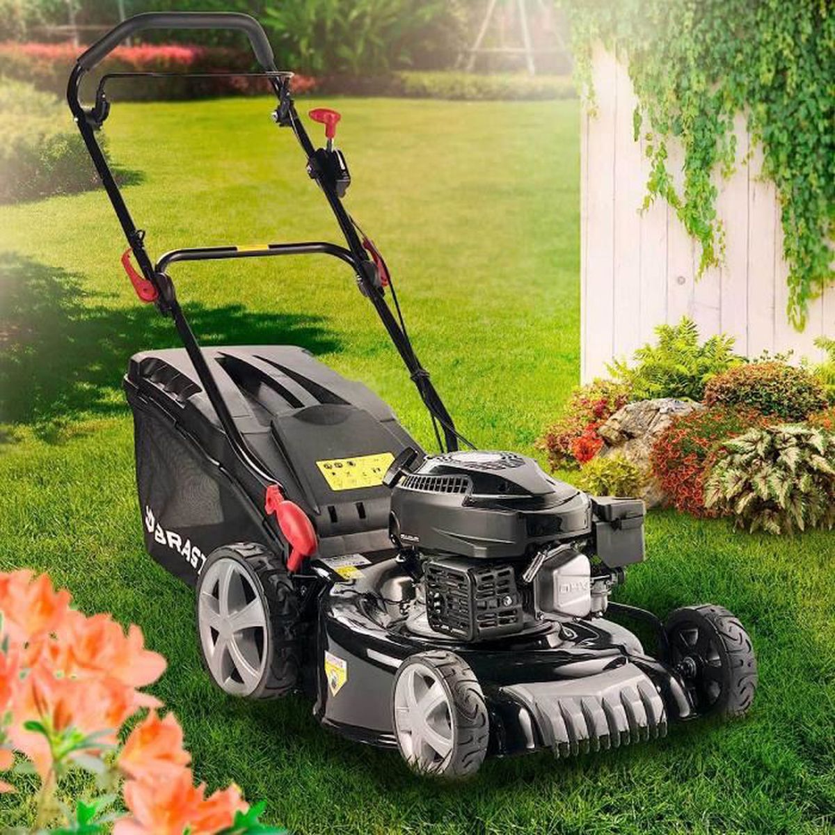 Tondeuse Thermique tractée 46cm 170 CC mulchig 3,5kW (4,7 CV), 60l -5 MODÈLES Diff.- Moteur 4 Temps Easy Clean, 3en1, châssis [160]