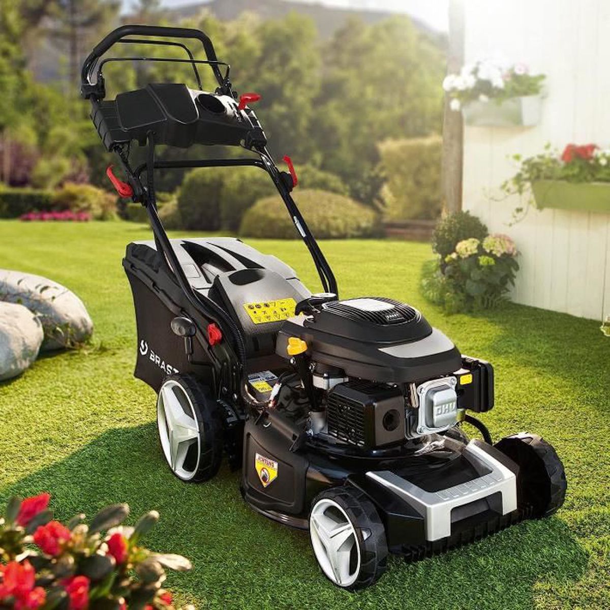 Tondeuse Thermique tractée 46cm, 224cc 7cv démarrage électrique Mulching ESTART Premium Moteur de Marque – 4 MODÈLES Diff. – 6[184]